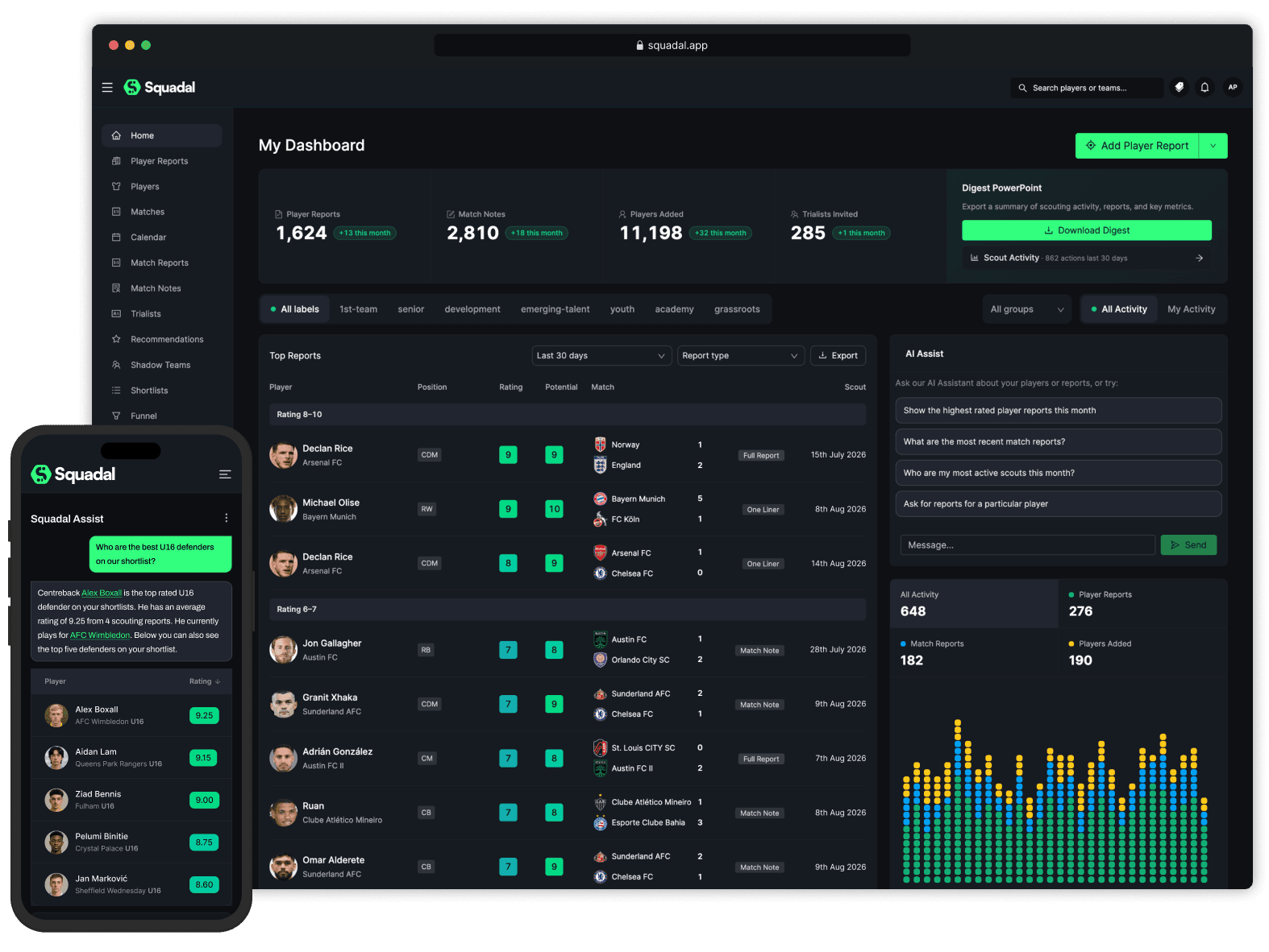 Squadal Football Operations Platform